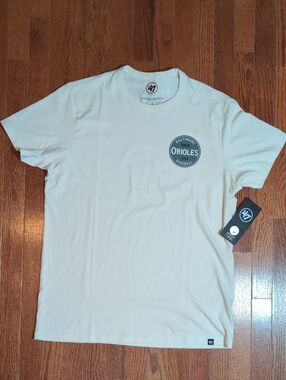 '47 Baltimore Orioles MLB Since 1954 T-Shirt Size L Cream Sandstone New